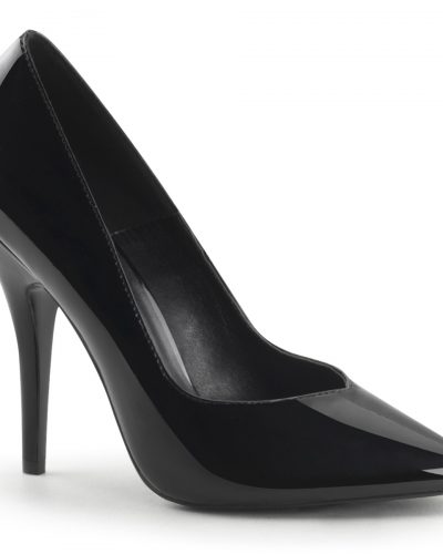 black patent pumps by pleaserusa